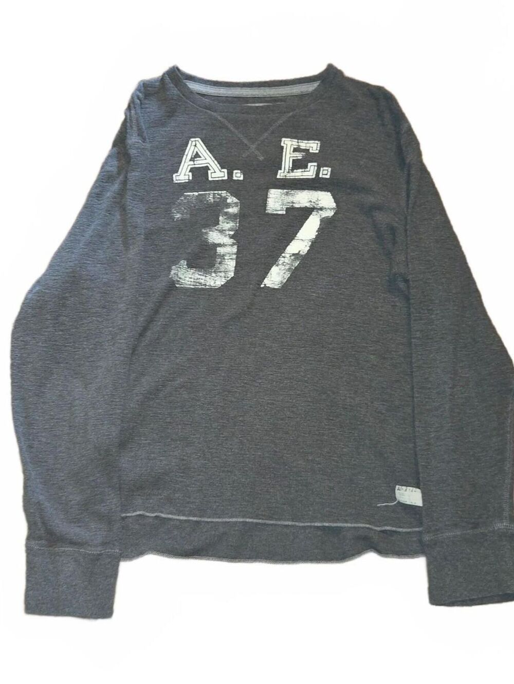 Y2k American Eagle Thermal Long Sleeve Shirt Men's XL gray
